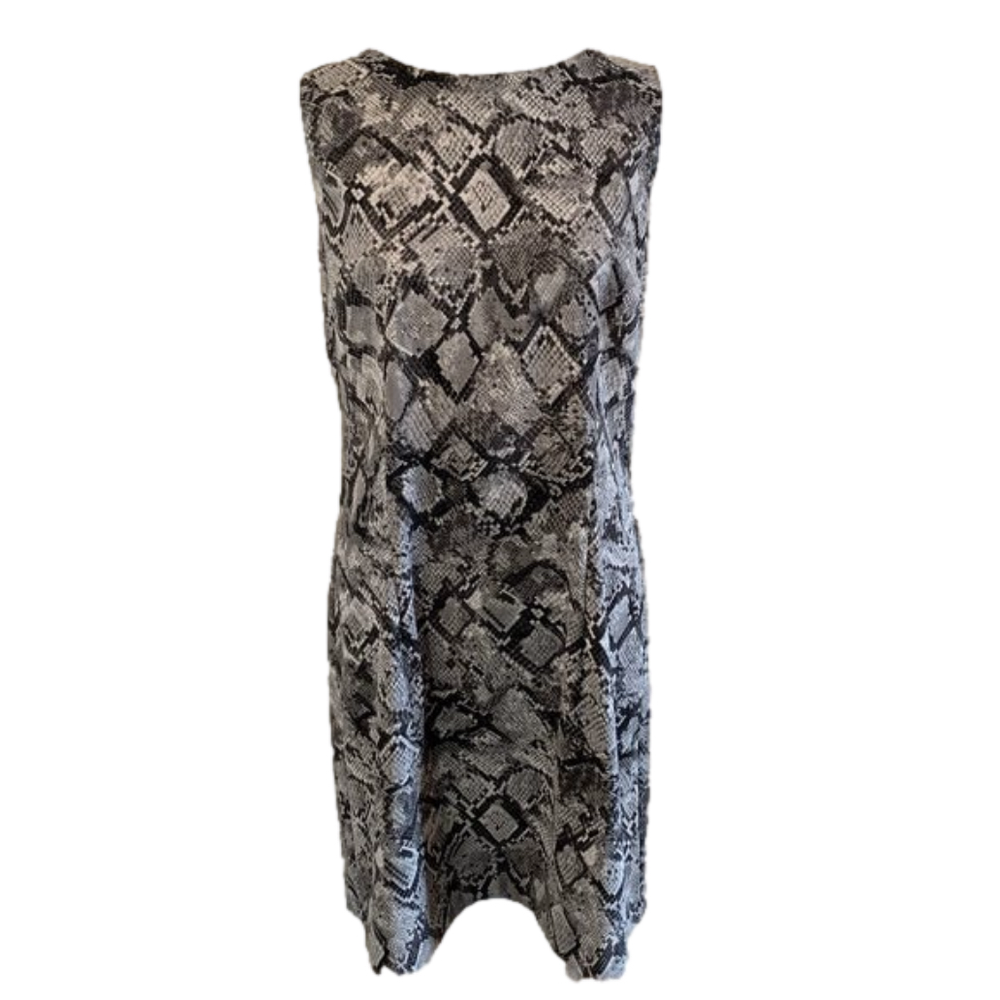 ALYX Limited Sleeveless Snake pattern dress Blk n White, Midi length, Size 14